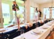 Anniversary tableside dining setup staged for a Hibachi Royal steak and shrimp signature course